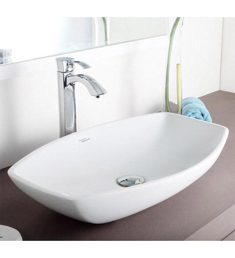 Buy Hindware Viva Ceramic Table Top Wash Basin (Model No 91047) Online Wash Basins Bath
