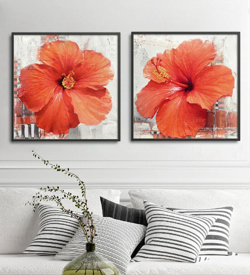 hibiscus wall art