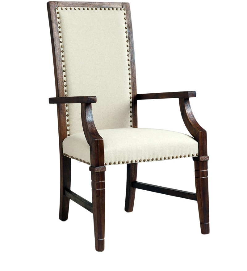 wood back armchair