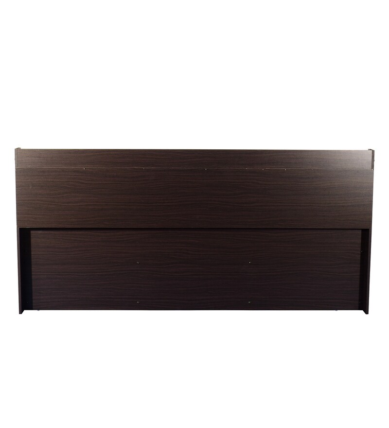 Buy Hiroki King Size Bed With Box Storage In Walnut Finish By Mintwud