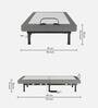 Hi-Tech Fabric Folding Bed in White & Grey Colour with Wireless Remote Control