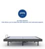 Hi-Tech Metal King Size Bed in White & Grey Finish