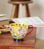 Hibiscus 200ml Yellow & White Ceramic Tea Cup