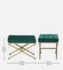 Tarto Metal Seating Stool In Gold Colour