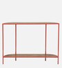Hickson Metal Console Table In Red Colour