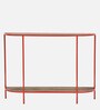 Hickson Metal Console Table In Red Colour