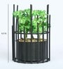 Hide Green Polyester Hide Metallic Artificial Bonsai With Black Pot