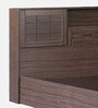 Hideki Queen Size Bed in Walnut Finish with Box Storage