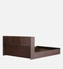 Hideki Queen Size Bed in Walnut Finish with Box Storage