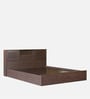 Hideki Queen Size Bed in Walnut Finish with Box Storage