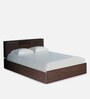 Hideki Queen Size Bed in Walnut Finish with Box Storage