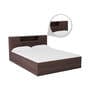 Hideki Queen Size Bed in Walnut Finish with Box Storage