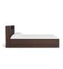 Hideki Queen Size Bed in Walnut Finish with Box Storage