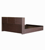 Hideki Queen Size Bed in Walnut Finish with Box Storage