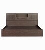 Hideki Queen Size Bed in Walnut Finish with Box Storage