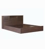 Hideki Queen Size Bed in Walnut Finish with Box Storage
