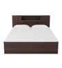 Hideki Queen Size Bed in Walnut Finish with Box Storage