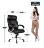 Leatherette High Back Executive Chairs In Black Colour