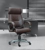 Dom High Back Executive Chair In Brown Colour