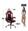 High Back Gaming Chair In Red Andcream Colour