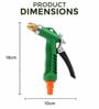 High-Pressure Hose Spray Gun with Brass Nozzle & Rubber Grip Handle (Green)