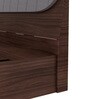 Highlands Queen Size Bed with Hydraulic Storage in Dark Walnut Colour