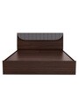 Highlands Queen Size Bed with Hydraulic Storage in Dark Walnut Colour