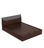 Highlands Queen Size Bed with Hydraulic Storage in Dark Walnut Colour