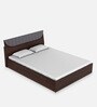 Highlands Queen Size Bed with Hydraulic Storage in Dark Walnut Colour