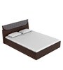 Highlands Queen Size Bed with Hydraulic Storage in Dark Walnut Colour