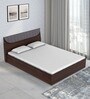 Highlands Queen Size Bed with Hydraulic Storage in Dark Walnut Colour