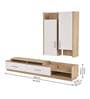Hillary TV Unit In White Finish With Wall Mounted Cabinet Hillary TV Unit In White Finish With Wall Mounted Cabinet