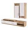Hillary TV Unit In White Finish With Wall Mounted Cabinet Hillary TV Unit In White Finish With Wall Mounted Cabinet