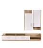 Hillary TV Unit In White Finish With Wall Mounted Cabinet Hillary TV Unit In White Finish With Wall Mounted Cabinet
