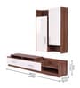 Hillary TV Unit in Planked Walnut and White Finish Hillary TV Unit in Planked Walnut and White Finish
