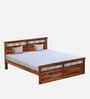 Hilton Sheesam Wood King Size Bed in Brown Finish