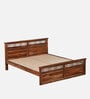 Hilton Sheesam Wood King Size Bed in Brown Finish