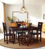 Hilton Wooden 4 Seater Dining Table Set Sheesham Wood In Brown