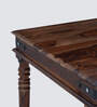 Hilton Wooden 4 Seater Dining Table Set Sheesham Wood In Brown