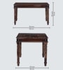Hilton Wooden 4 Seater Dining Table Set Sheesham Wood In Brown
