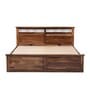 Hilton Wooden King Sized Bed In Brown Finish With Hydraulic Storage