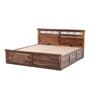 Hilton Wooden Queen Sized Bed In Brown Finish With Hydraulic Storage
