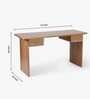 Himari Solid Wood Writing Table In Natural Finish
