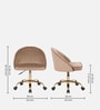 Hindmen Velvet Guest Chair In Brown Colour