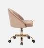 Hindmen Velvet Guest Chair In Brown Colour