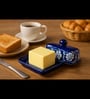 Blue Meadow Ceramic butterdish Handmade Container with Tray & lid Microwave & Dishwasher Safe Serve Ware