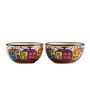 Joyful Village Ceramic Bowl Set of 2(750ml Each)