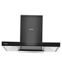 Hindware 90 cm 1200 m/HR Auto-Clean Angular Kitchen Chimney (C100161, Filterless Technology, Touch Control, Black and Inox)