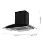 Hindware 90 cm 1200 m3h Auto Clean Hood Chimney (Model No: Nevio 90 Blk)