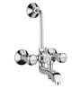 Hindware Contessa Wall Mixer 3 In 1 With Provision For Both Over Head Shower & Hand Shower With 115 Mm Long Bend Pipe